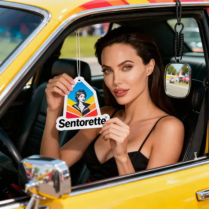 Custom car air freshener as quality merchandising for promotional events, open days, car presentations and test drives﻿﻿