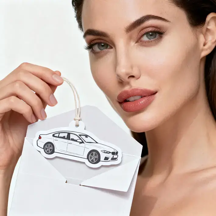 Deodoramenta vehiculorum personalia utraque parte impressa